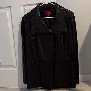 Cole Haan Women's Dark Leather Jacket